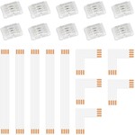 Lepro LED Strip Connectors 4 Pin, Solderless Strip Light Connector