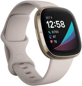 Fitbit Fitbit Sense Soft Gold Stainless Steel with Lunar White Band