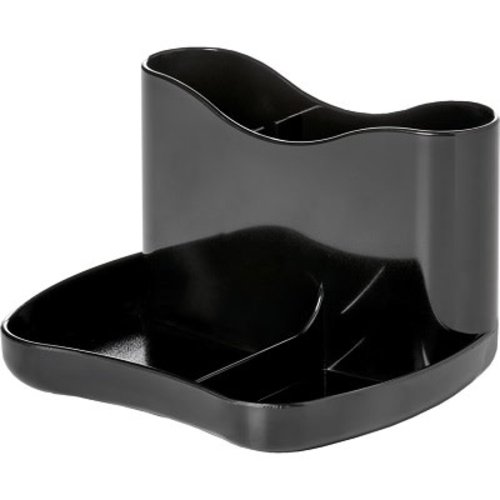 Deflecto DESK ORGANIZER-ANTIMICROBIAL DESK CADDY, CORPORATE BLACK