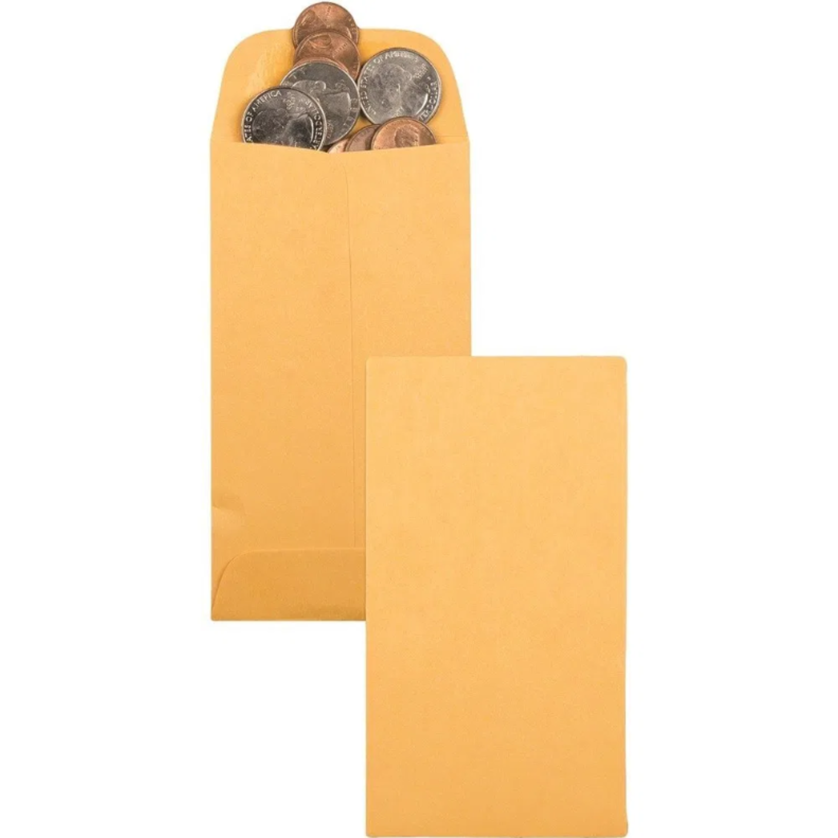 SUPREMEX ENVELOPE-COIN #1, 2-1/4X3-1/2 GOLDEN KRAFT, 500/BOX