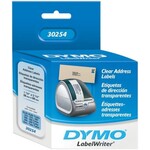 Dymo LABELS-DYMO LABELWRITER, ADDRESS 1-1/8X 3-1/2, CLEAR 130/PK