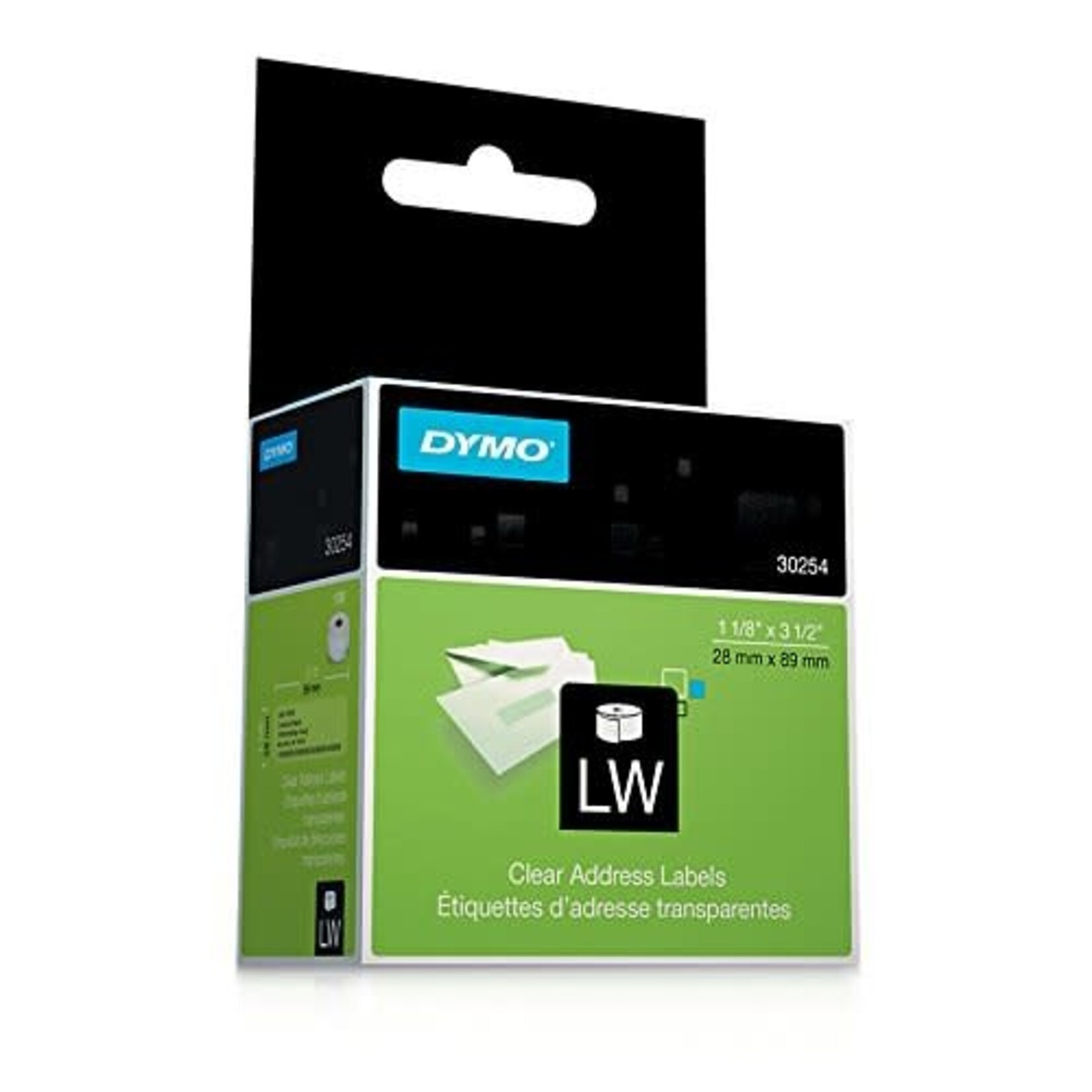 Dymo LABELS-DYMO LABELWRITER, ADDRESS 1-1/8X 3-1/2, CLEAR 130/PK