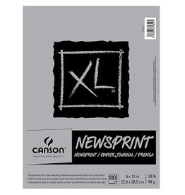 Canson NEWSPRINT PAPER PAD- FOLD OVER, XL 9X12, 100 SHEET