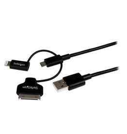 Startech Startech 3ft (1m) Lightning/Dock/Micro USB to USB Cable