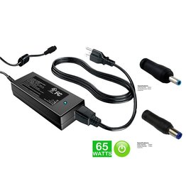 Battery Technology BTI 19V 65W Desktop AC Adapter for HP with Dongle for 4.5mm & 7.4mm Connectors
