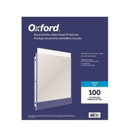 Oxford SHEET PROTECTOR-LETTER, RECYCLED NON-GLARE 2MIL 100/BOX