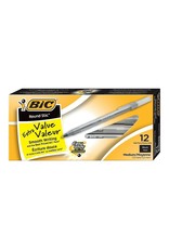 Bic BIC Round Stic Extra Value Ballpoint Stick Pens, 1.0mm, Black, 12 Pack