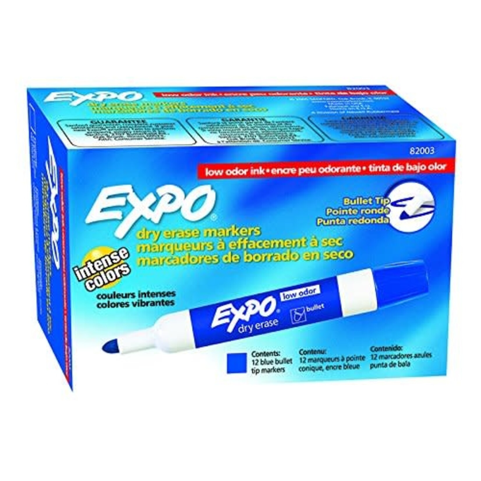 Expo MARKER-DRY ERASE, EXPO LOW ODOUR, BULLET BLUE