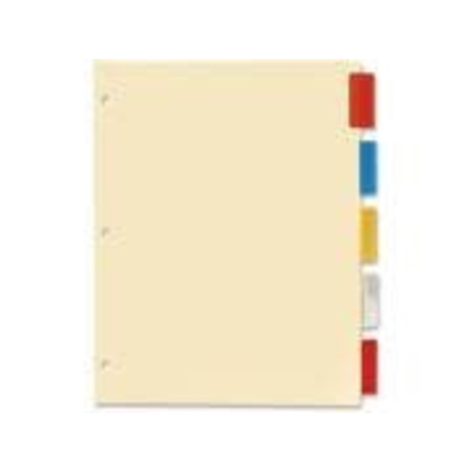 TOPS Products INDEX DIVIDERS-INSERTABLE, LETTER, 5 TAB ASSORTED