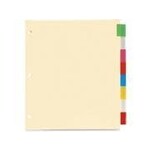 TOPS Products INDEX DIVIDERS-INSERTABLE, LETTER, 8 TAB ASSORTED