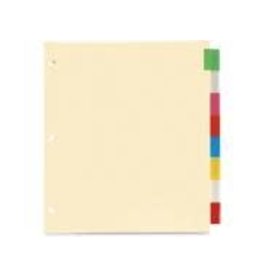 TOPS Products INDEX DIVIDERS-INSERTABLE, LETTER, 8 TAB ASSORTED