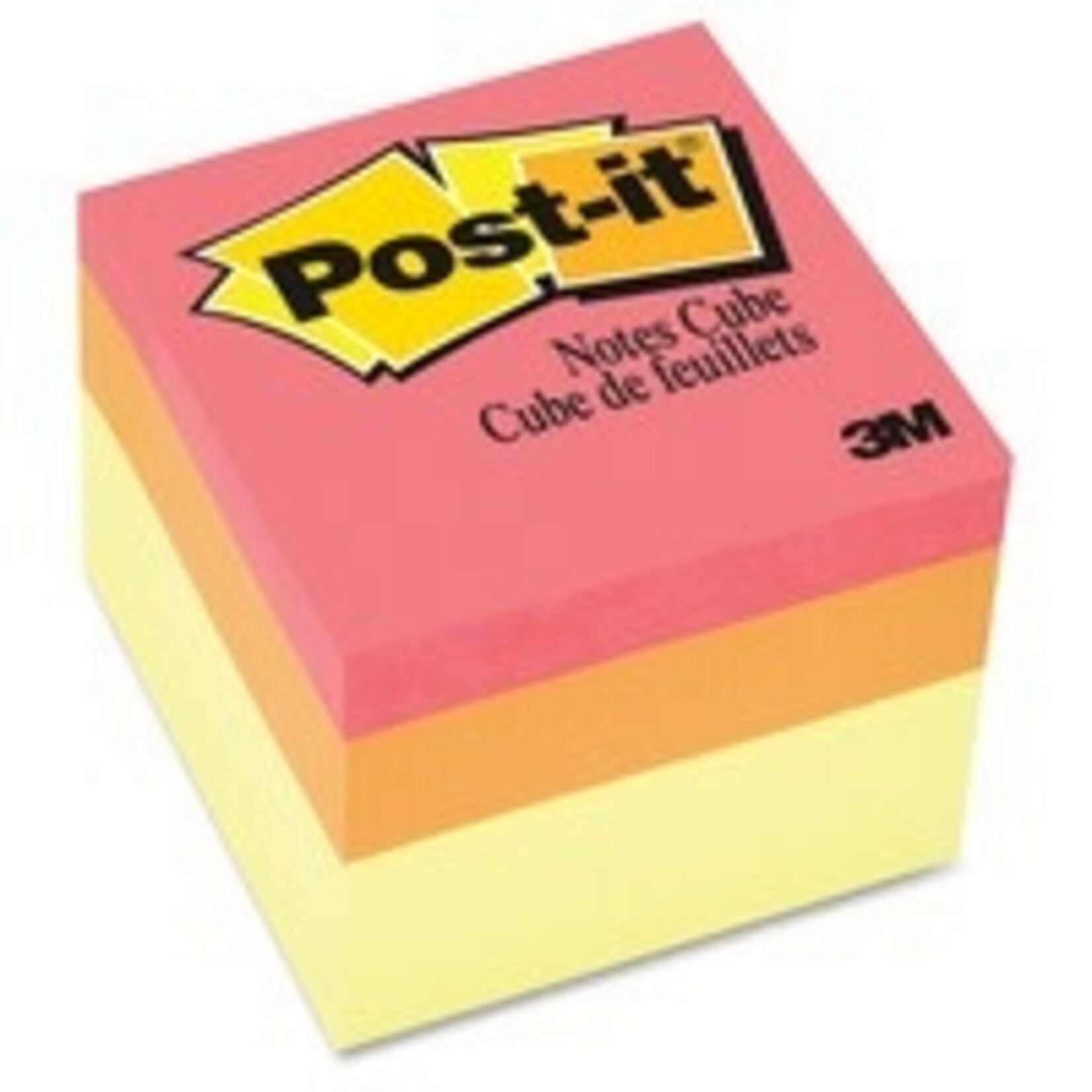 Post-it NOTES-POST-IT CUBE, 2X2 CANARY WAVE