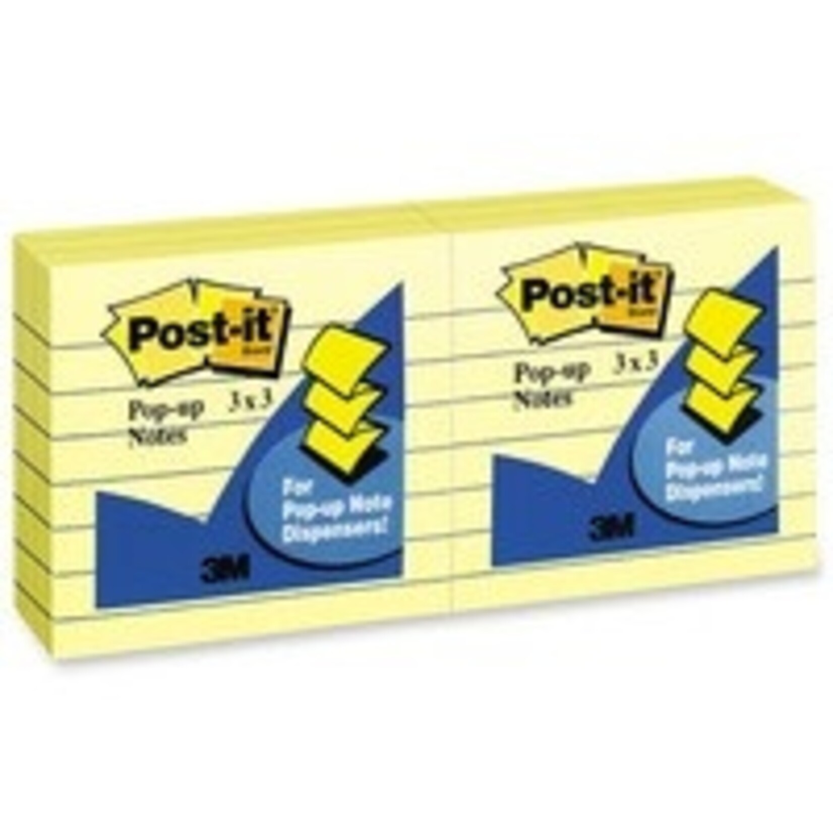 Post-it NOTES-POST-IT, POP-UP 3X3 LINED YELLOW 6/PACK
