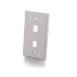 LEGRAND LEGRAND AV 2-PORT KEYSTONE WALLPLATE WHT