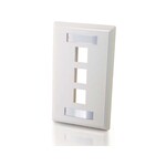 LEGRAND LEGRAND AV 3-PORT KEYSTONE WALLPLATE WHT