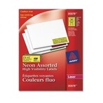 Avery LABELS-HIGH VISIBILITY NEON 1X2-5/8 NEON ASSORTED 450/EV 5979