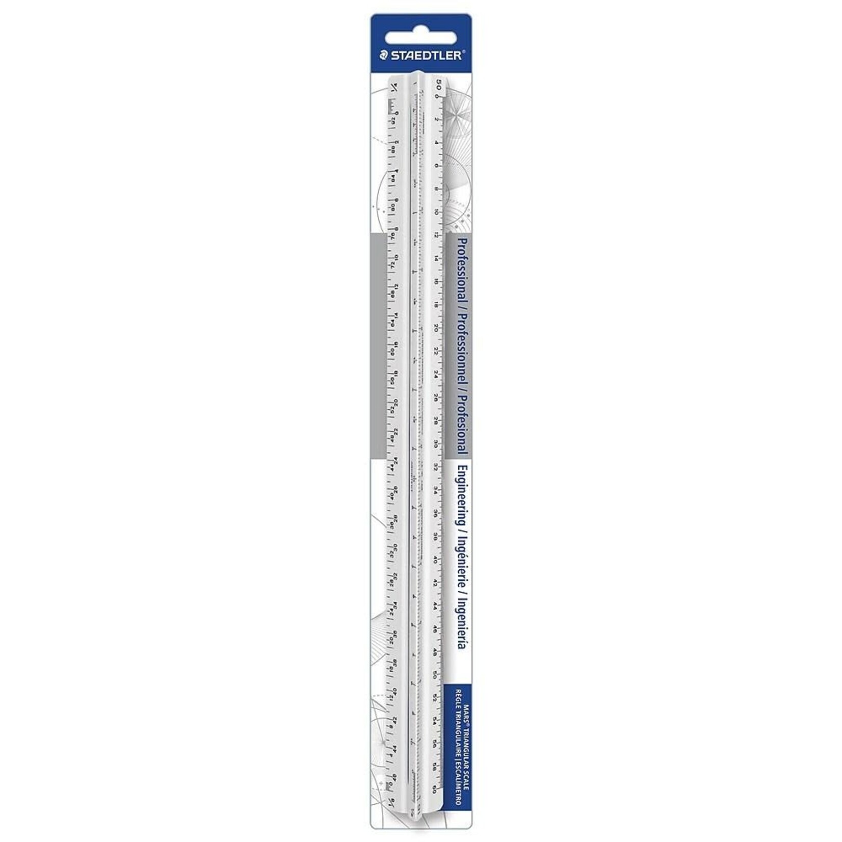 STAEDTLER SCALE-TRIANGULAR INCH 12IN. DIV.34 ENGINEERS