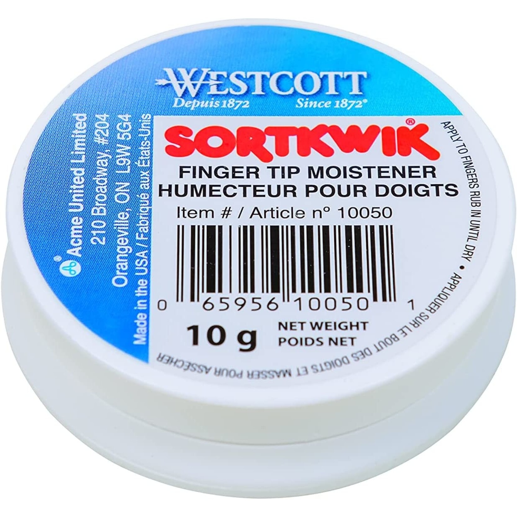 Westcott Westcott Sortkwik Finger Tip Moistener, 10g