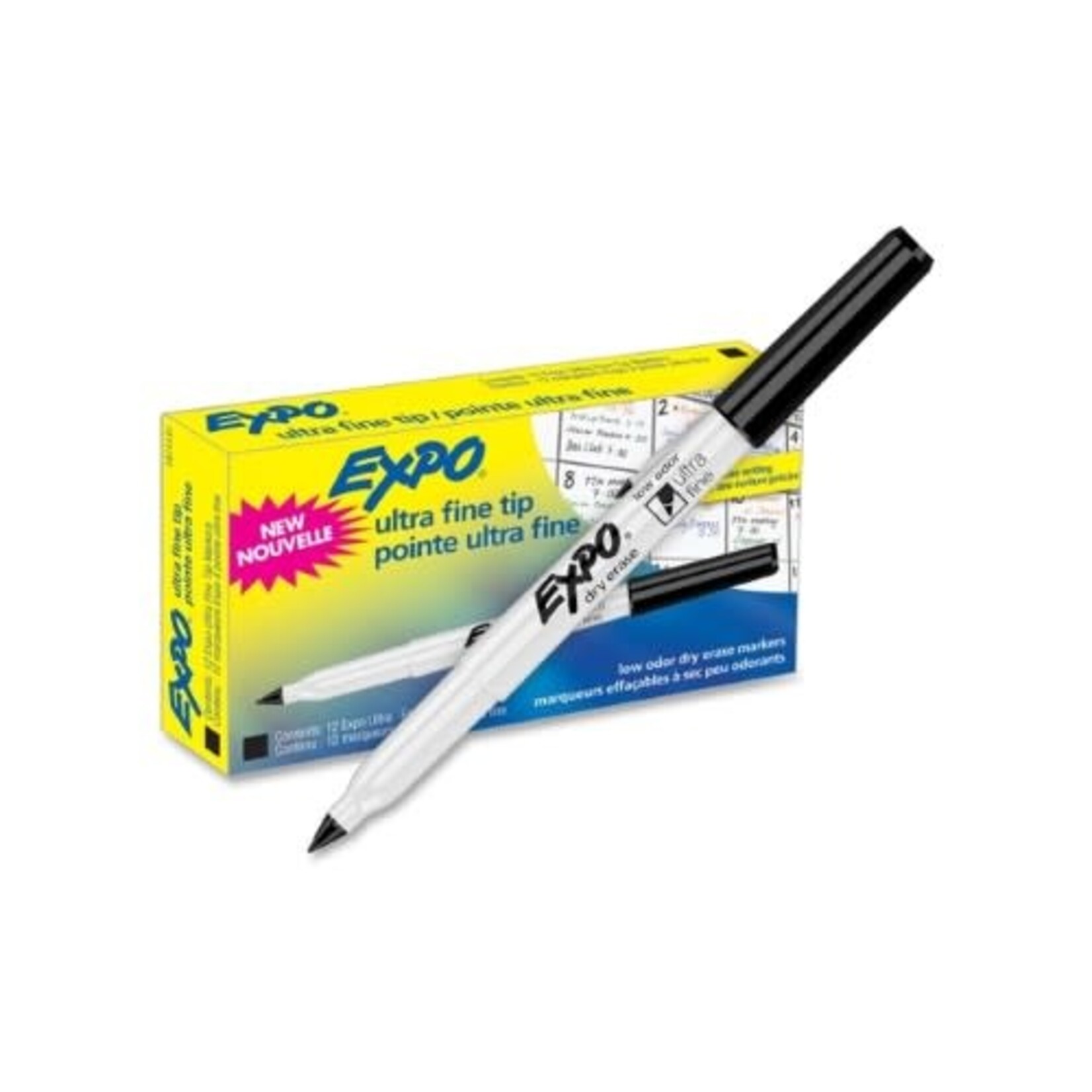 Expo MARKER-DRY ERASE, EXPO LOW ODOUR, ULTRA FINE, BLACK