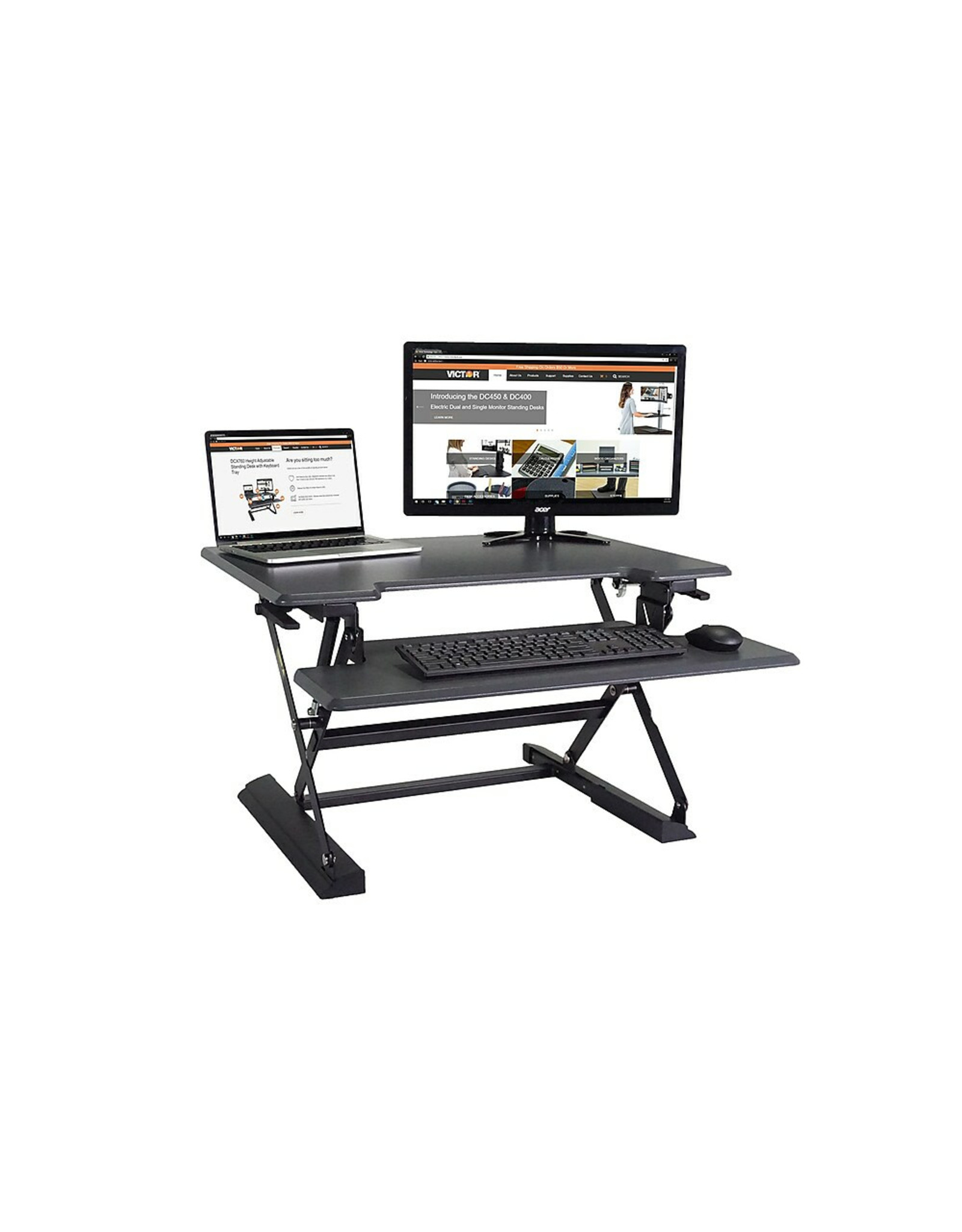 Victor Victor High Rise Height Adjustable Standing Desk with Keyboard