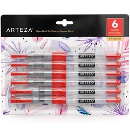 Arteza Water Brush Pens, Set of 6