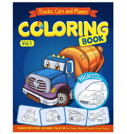 Ann Rainbow Trucks, Planes and Cars Colouring Book