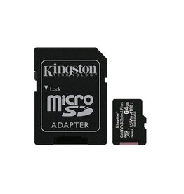 Kingston KINGSTON 64GB MICSDXC 100R A1 C10 CARD ADP