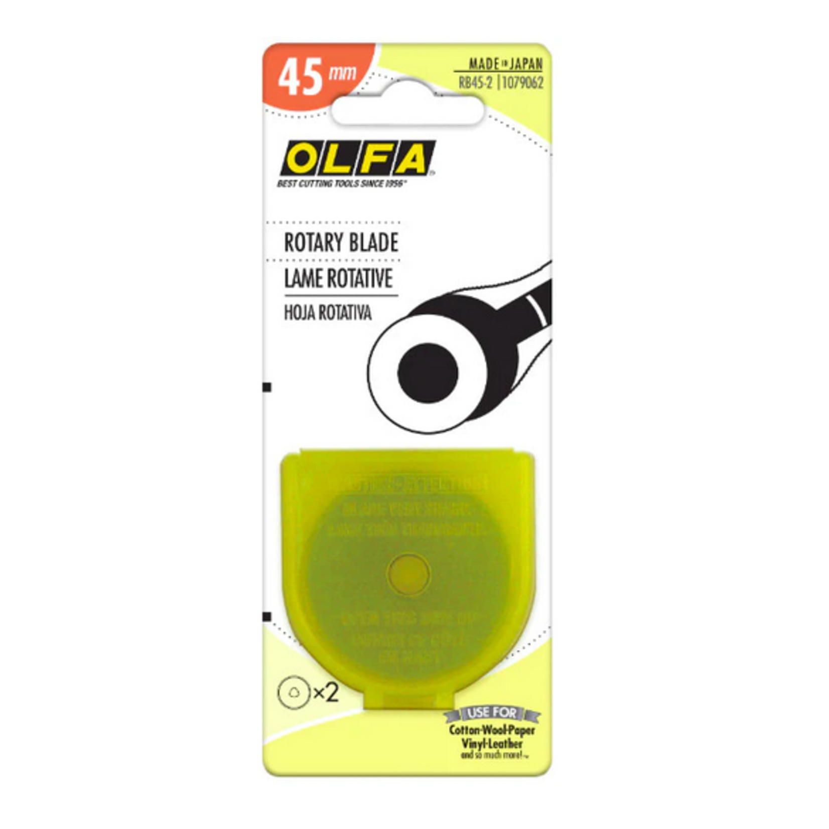 OLFA, DIVISION OF CORELLE BRANDS CANADA OLFA 45mm Endurance Rotary Blade, 2/pack