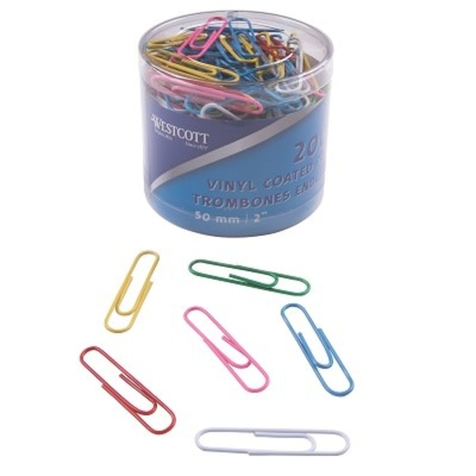Acme United Paper Clips - Vinyl 50mm 200/Tub