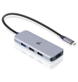 IOGEAR USB-C DOCK PRO 8K SINGLE DUAL 4K 2 HDMI 3 USB-A 13 INCH CABLE THUNDERBOLT 4 COMPATIBLE