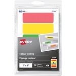 Avery Avery Removable Rectangular Colour Coding Labels, 1in x 3in, 75/PK 2334
