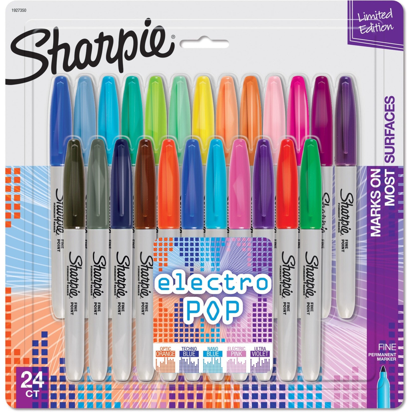 Sharpie MARKER SET-PERMANENT, SHARPIE ELECTRO POP, FINE 24 ASSORTED