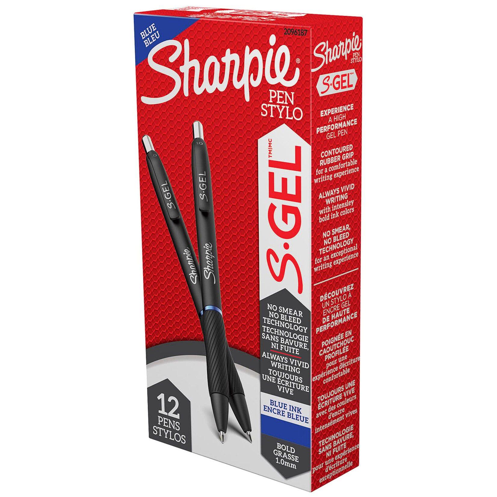 Sharpie PEN-RETRACTABLE, SHARPIE S-GEL, 1.0MM BLUE 12/BOX