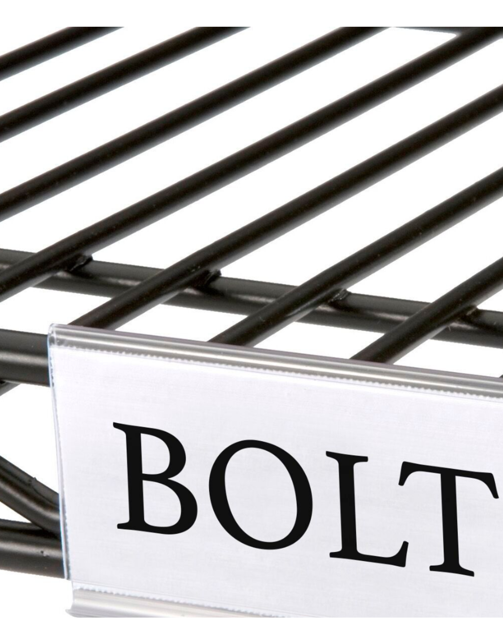 Standard Wire Shelving Label Holders with Inserts 3" NSIXTY Trading