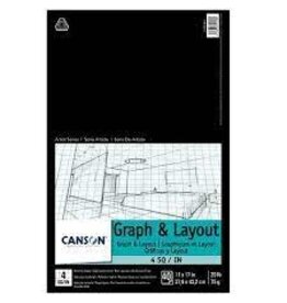Dixon ART PAPER PAD-GRAPH & LAYOUT 11X17 20LB. QUAD 4/INCH