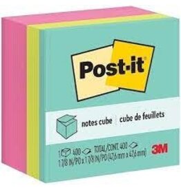 Post-it NOTES-POST-IT CUBE, 2X2 PASTEL