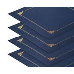 CERTIFICATE HOLDER GOLD MEDALLION FOLD, BLUE