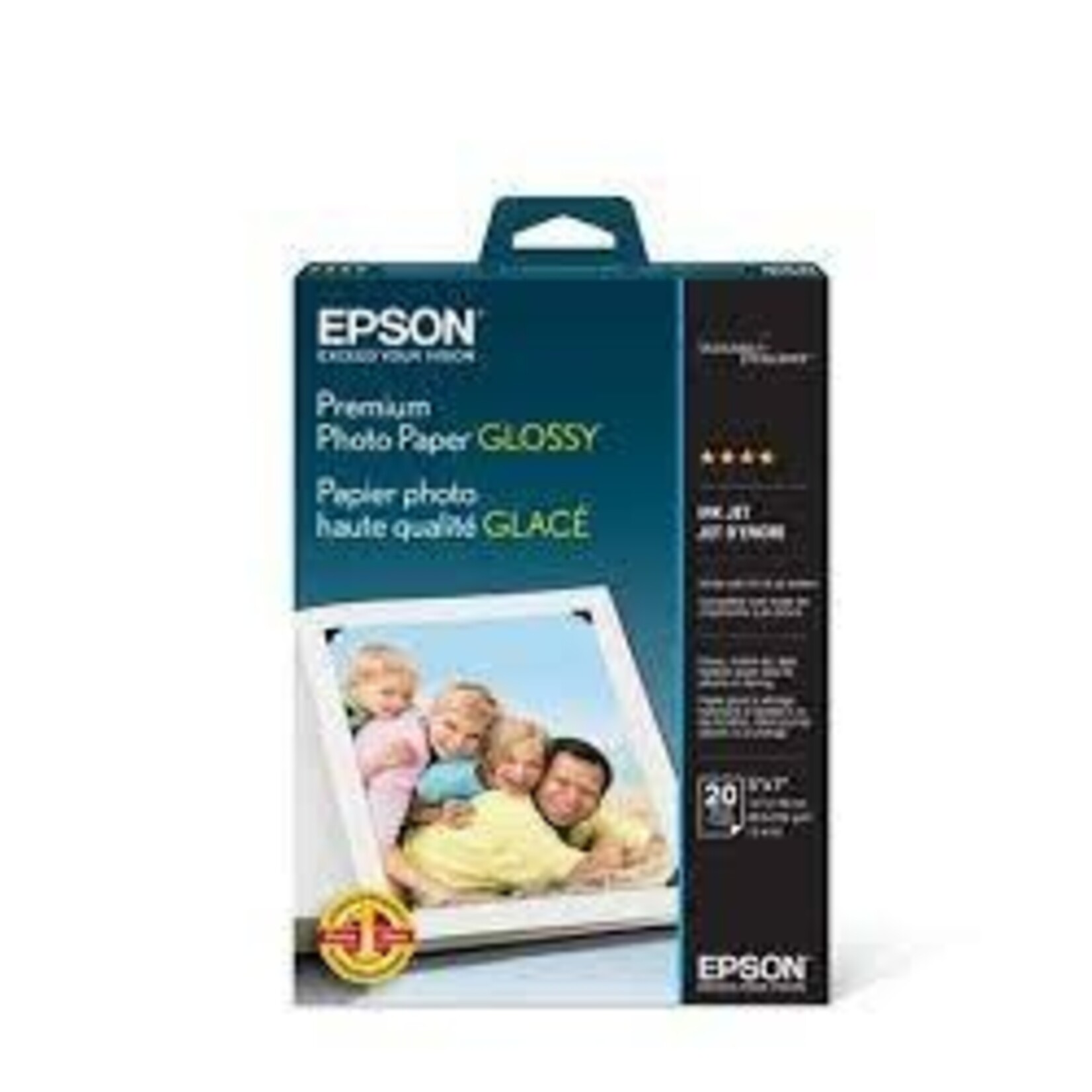 EPSON PREMIUM PHOTO PAPER - GLOSSY INK JET 20/PK 5"X7"