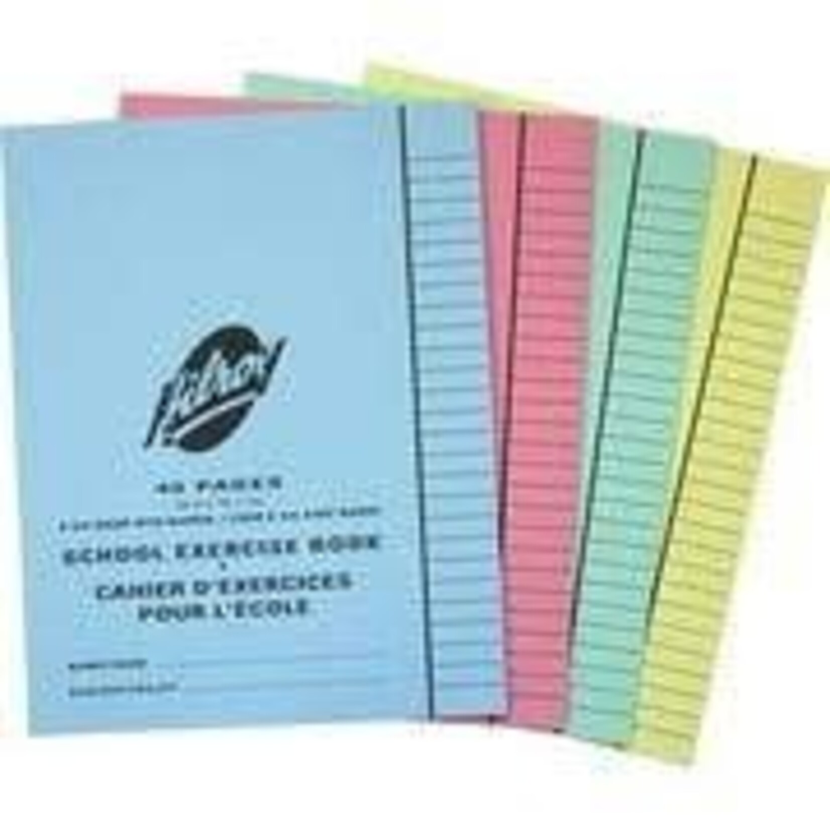 Hilroy EXERCISE BOOK-STITCHED 9-1/8X7-1/8 1/2 PLAIN/1/2  RBBR LINED