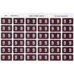 LABELS-NUMERIC COLOUR CODE, 9 BROWN