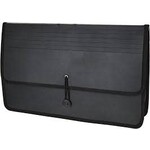 FILE-EXPANDING, LEGAL POLY WITH RUBBER GUSSET, BLACK