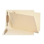 Smead Smead Fastener Folders with Shelf-Master Reinforced Tab, 2 Fasteners, Manila, Legal 50/Box