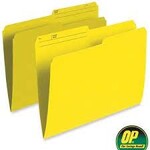 OP Brand FILE FOLDER-LETTER REVERSIBLE, OP BRAND, YELLOW