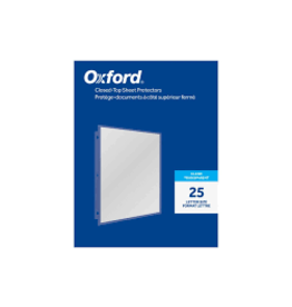 SHEET PROTECTOR-LETTER, CLOSED-TOP, CLEAR 25/PACK