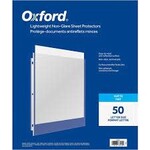 Oxford SHEET PROTECTOR-LETTER, LIGHT WEIGHT NON-GLARE 2MIL 50/BOX