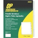 OP Brand INDEX DIVIDERS-PRINTABLE TAB LASER 5 TABS, OP BRAND 5 SETS/PK