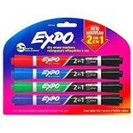 Expo MARKER SET-DRY ERASE, EXPO TWIN TIP, 4X2 BUSINESS COLOURS