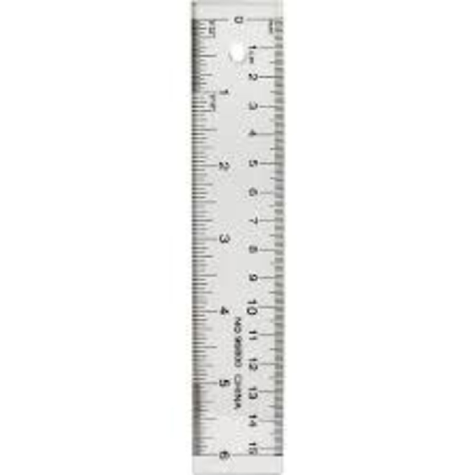 Acme United Office Desk Acrylic Ruler - 15.24 cm Length - Metric, Clear