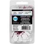 Merangue TAGS-JEWELLERY, 13/16X3/8'', WHITE 100/PACK