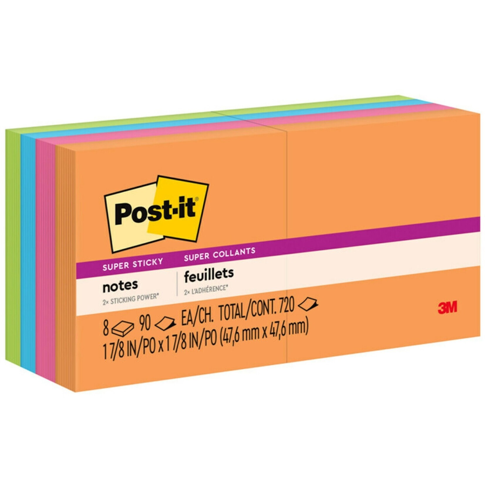 Post-it NOTES-POST-IT, SUPER STICKY 2X2 ENERGY BOOST